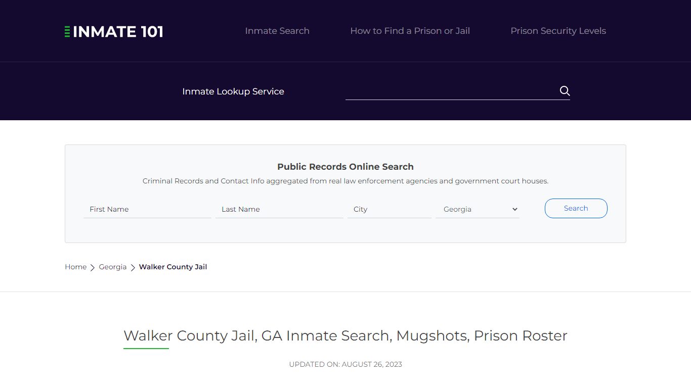 Walker County Jail, GA Inmate Search, Mugshots, Prison Roster